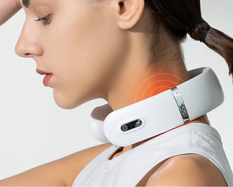 Electric neck massager to reduce your neck pain instantly via heat flow
