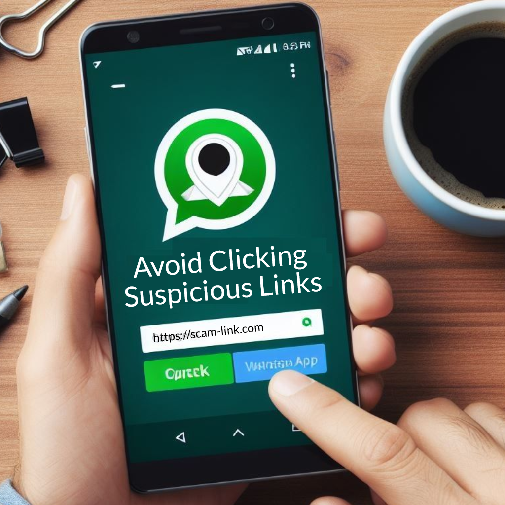 Ensure whatsapp security by avoiding suspicious links.
