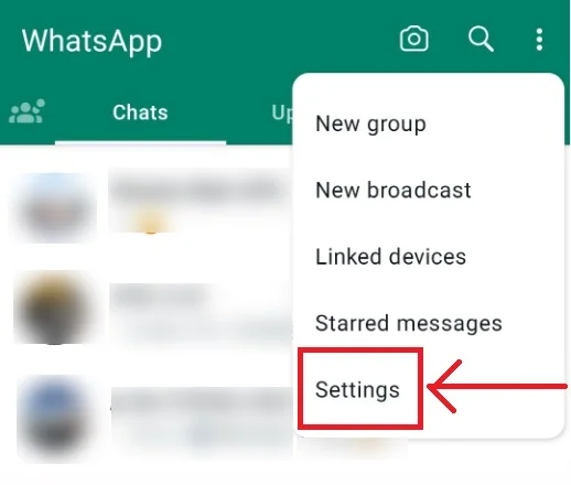 WhatsApp security settings